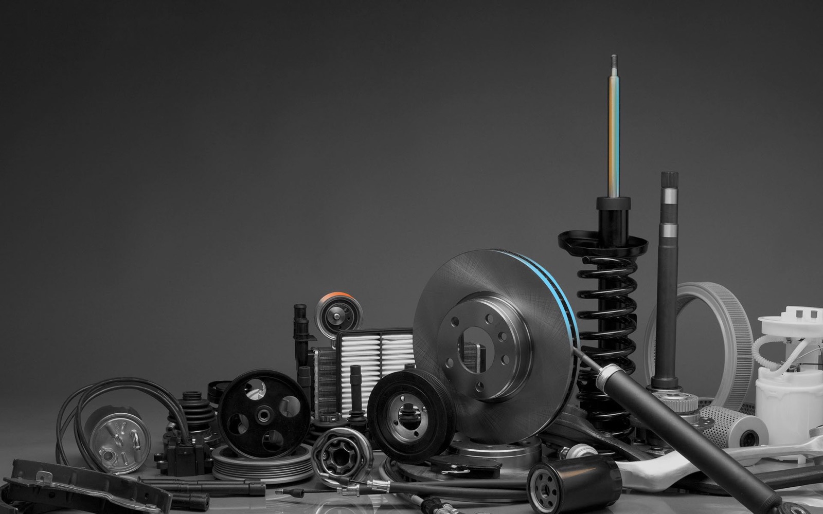 Brake disc, shock absorber, filters and other vehicle parts
